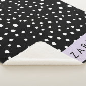 Dalmatiner Punkte, Punkte, schwarz und weiß, Ihr N Sherpadecke (3/4)