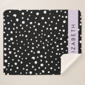 Dalmatiner Punkte, Punkte, schwarz und weiß, Ihr N Sherpadecke (Vorderseite (Horizontal))