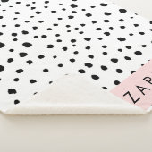 Dalmatiner Punkte, Punkte, schwarz und weiß, Ihr N Sherpadecke (3/4)