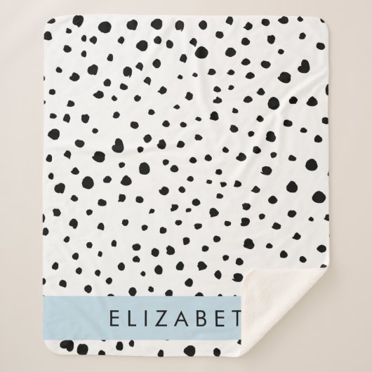 Dalmatiner Punkte, Punkte, schwarz und weiß, Ihr N Sherpadecke (Vorderseite)