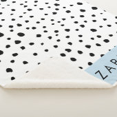 Dalmatiner Punkte, Punkte, schwarz und weiß, Ihr N Sherpadecke (3/4)