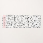 Dalmatiner Punkte, Punkte, schwarz und weiß, Ihr N Yogamatte (Rückseite (Horizontal))