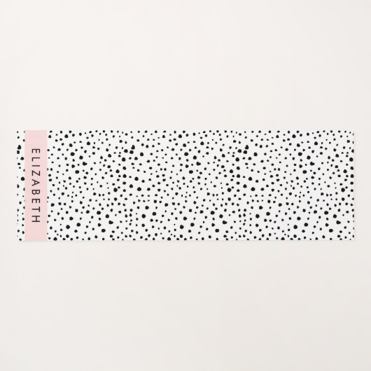 Dalmatiner Punkte, Punkte, schwarz und weiß, Ihr N Yogamatte (Rückseite (Horizontal))