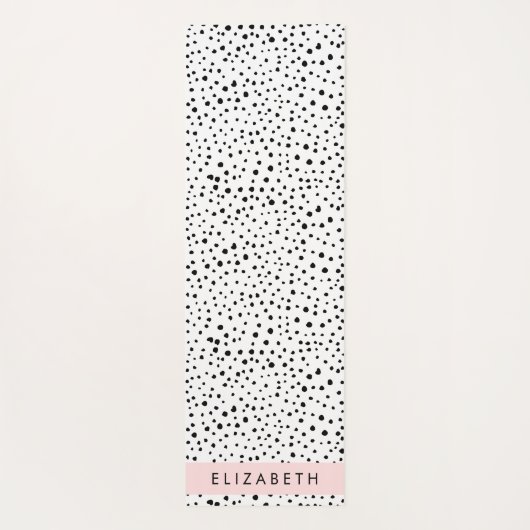 Dalmatiner Punkte, Punkte, schwarz und weiß, Ihr N Yogamatte (Rückseite)