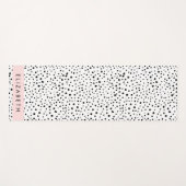 Dalmatiner Punkte, Punkte, schwarz und weiß, Ihr N Yogamatte (Vorderseite (Horizontal))