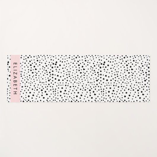 Dalmatiner Punkte, Punkte, schwarz und weiß, Ihr N Yogamatte (Vorderseite (Horizontal))