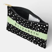 Dalmatiner Punkte, Punkte, schwarz und weiß, Ihr N Zubehörtasche (Offen)