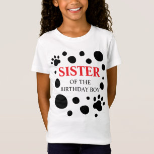 Dalmatiner Punkte Schwester des Geburtstagsjungen/ T-Shirt
