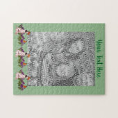 Dalmatiner-Puppy-Butterfets Foto-Frame-Vorlage Puzzle (Horizontal)