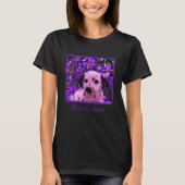 Dalmatiner Puppy Iris Blume Hund Kunst T-Shirt (Vorderseite)