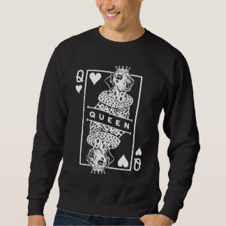 Dalmatiner Queen of Hearts Hund Pop Sweatshirt