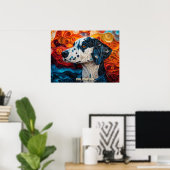 Dalmatiner Quilling Art Dog Portrait Poster (Heimbüro)
