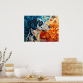 Dalmatiner Quilling Art Dog Portrait Poster (Küche)