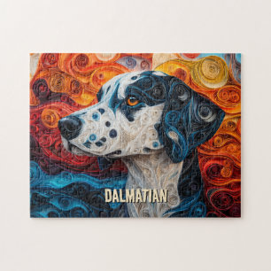 Dalmatiner Quilling Art Dog Portrait Puzzle