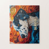 Dalmatiner Quilling Art Dog Portrait Puzzle (Vertikal)