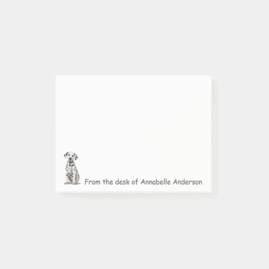 Dalmatiner Realistisch personalisieren Post-it Klebezettel (Vorderseite)