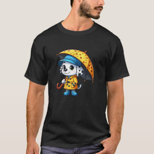 Dalmatiner Regenschirm Hund Lustiger Regenmantel T-Shirt