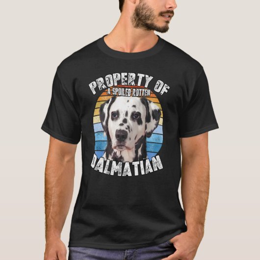 Dalmatiner-Retro-Eigenschaft T-Shirt (Vorderseite)