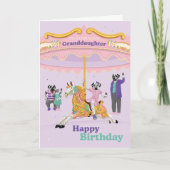 Dalmatiner Riding Carousel Grandtochter Geburtstag Karte (Vorderseite)