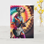 Dalmatiner Rock Star Card Karte (Gelbe Blume)