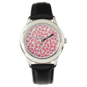 Dalmatiner Rosa und Weiß Armbanduhr