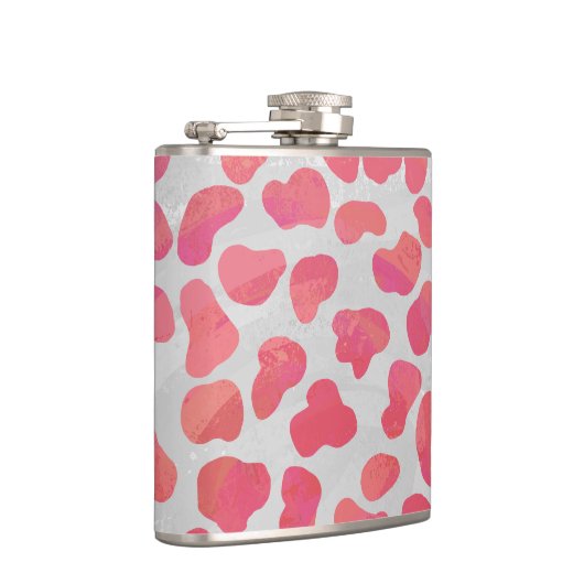 Dalmatiner Rosa und Weiß Flachmann (Rechts)