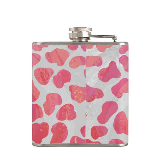 Dalmatiner Rosa und Weiß Flachmann (Rückseite)