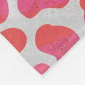 Dalmatiner Rosa und Weiß Fleecedecke (Ecke)