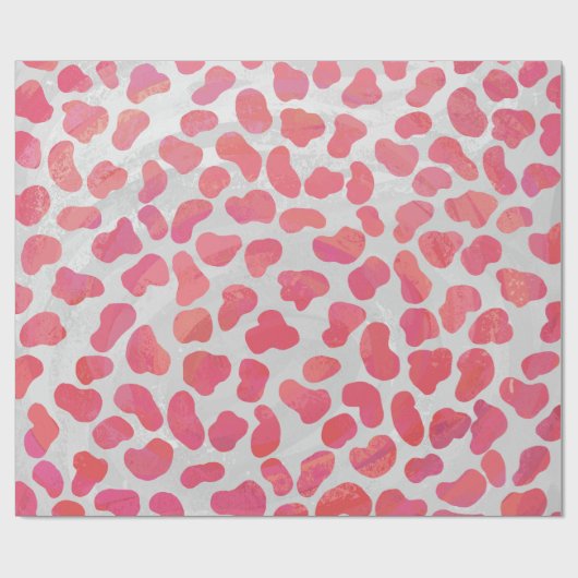 Dalmatiner Rosa und Weiß Geschenkpapier (Flach)