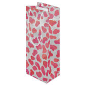 Dalmatiner Rosa und Weiß Geschenktüte Für Weinflaschen (Rückseite Schrägansicht)