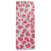 Dalmatiner Rosa und Weiß Geschenktüte Für Weinflaschen (Rückseite)