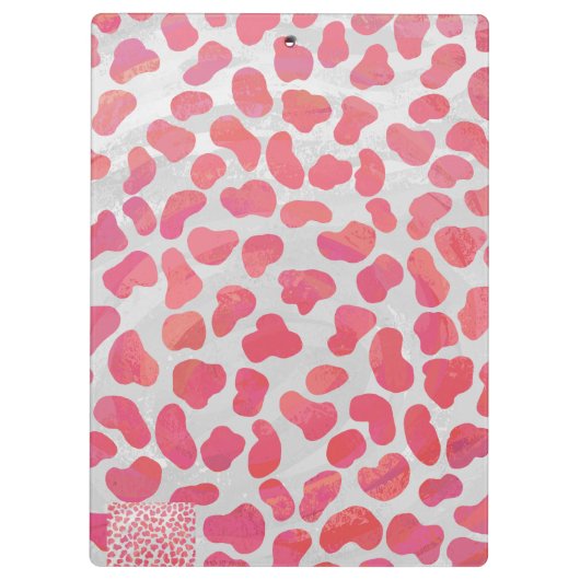 Dalmatiner Rosa und Weiß Klemmbrett (Rückseite)