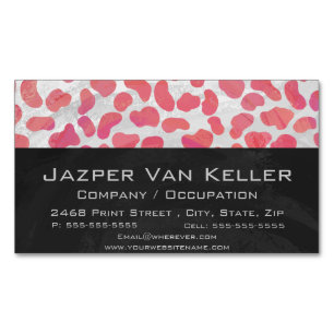 Dalmatiner Rosa und Weiß Magnetische Visitenkarte
