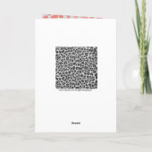 Dalmatiner Rosa und Weiß mit Monogramm Karte (Rückseite)