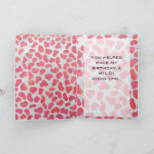 Dalmatiner Rosa und Weiß mit Monogramm Karte (Innenseite)