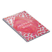 Dalmatiner Rosa und Weiß mit Monogramm Notizblock (Rechte Seite)