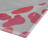 Dalmatiner Rosa und Weiß mit Monogramm Schneidebrett (Ecke)