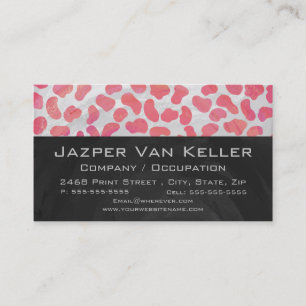 Dalmatiner Rosa und Weiß mit Monogramm Visitenkarte