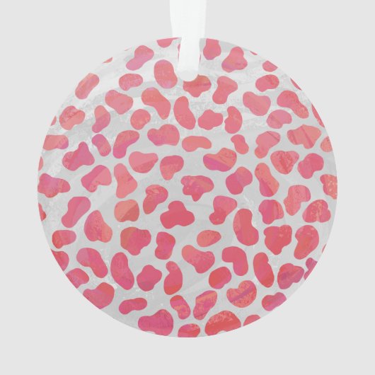 Dalmatiner Rosa und Weiß Ornament (Rückseite)