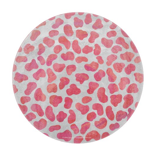 Dalmatiner Rosa und Weiß Schneidebrett (Vorderseite)