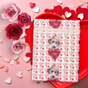 Dalmatiner Rotes Herz Dog Lover Valentine Geschenkpapier