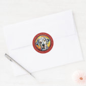 Dalmatiner-Round-Stickers Runder Aufkleber (Umschlag)