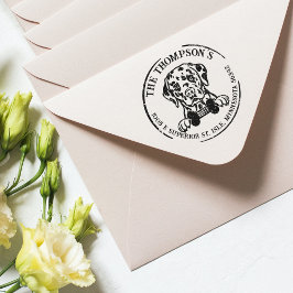 Dalmatiner-Rücksendeadresse Gummistempel