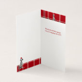 Dalmatiner Santa Dog Ferien Karierte Weihnachtskar (Innenseite)