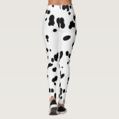Dalmatiner schlägt Muster Schwarz-Weiß-Dog-Fur Leggings (Rückseite)