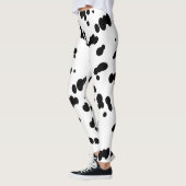 Dalmatiner schlägt Muster Schwarz-Weiß-Dog-Fur Leggings (Links)