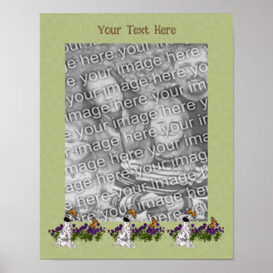 Dalmatiner-Schmetterlinge Rahmen hinzufügen Ihr Fo Poster