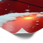 Dalmatiner-Schneefahrt-Weihnachtsbild Poster (Ecke)