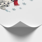 Dalmatiner Schneefun Geschenkpapier (Ecke)