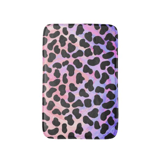 Dalmatiner Schwarz/Rosa Badematte (Vorderseite Vertikal)